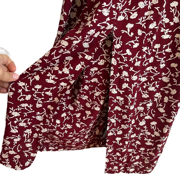 Vintage floral button down midi dress with waist tie excellent condition - Picture 12 of 14